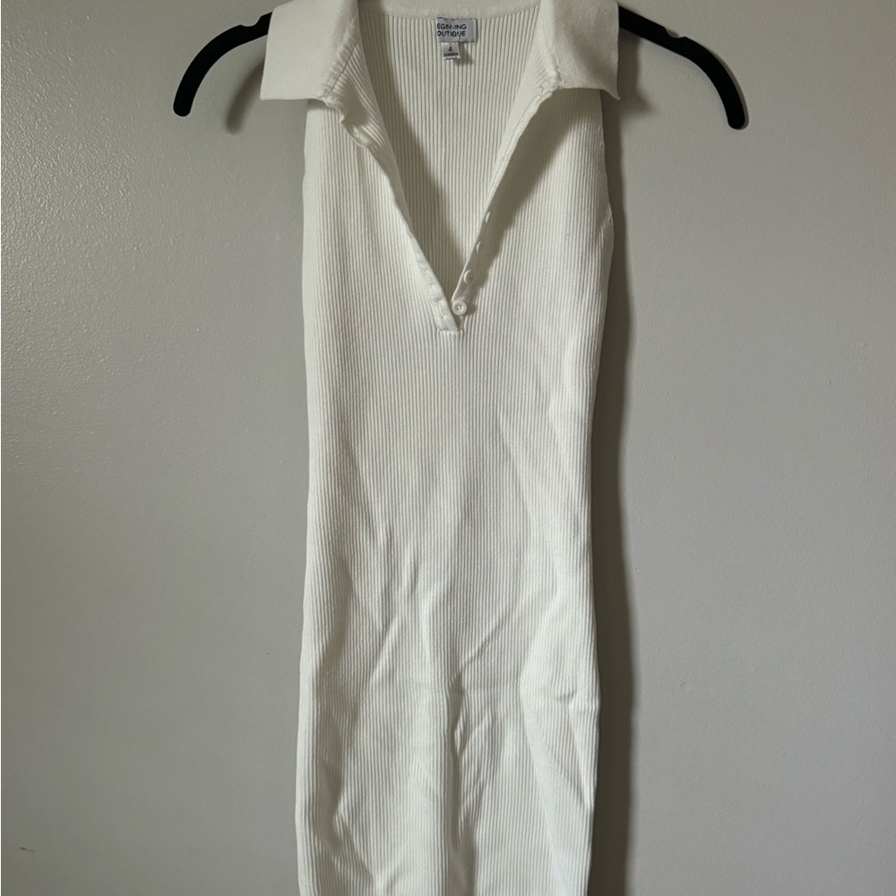 White collared golf dress